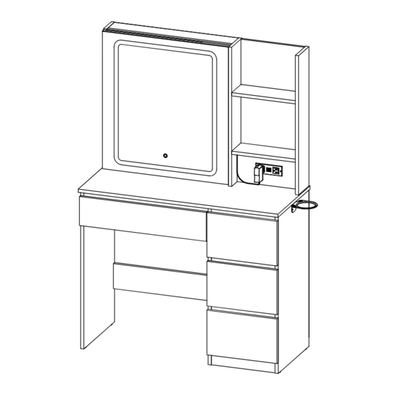 VABCHES J3L106BS01 White Vanity Desk Manuals