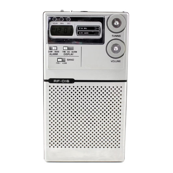 Panasonic RF-016 Service Manual