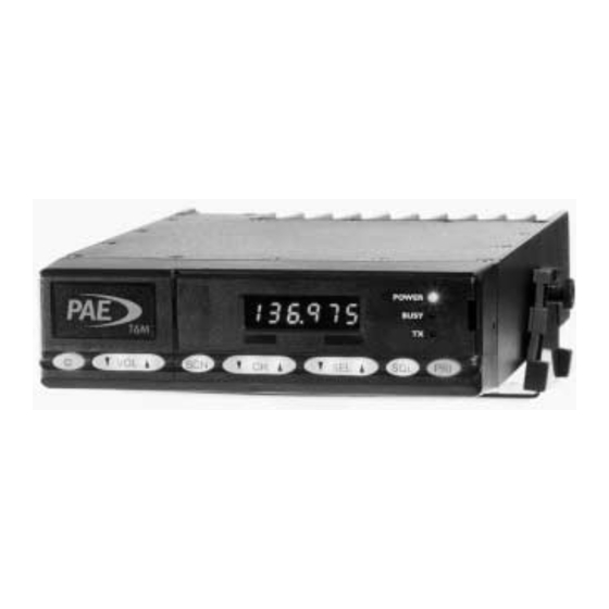 PAE T6M User Manual