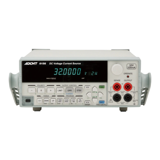 ADCMT 6146 Operation Manual