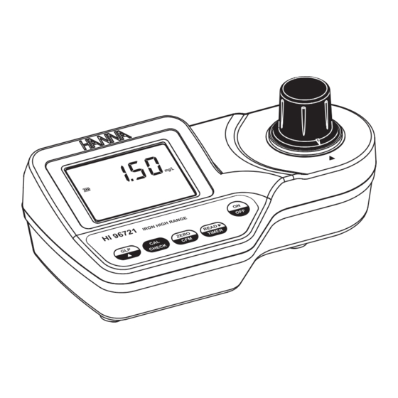 Hanna Instruments HI 96721 Instruction Manual