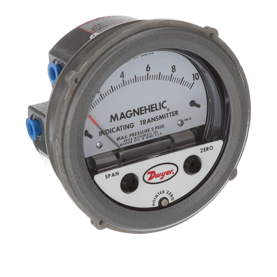 Dwyer Instruments 605 Installation And Operating Instructions