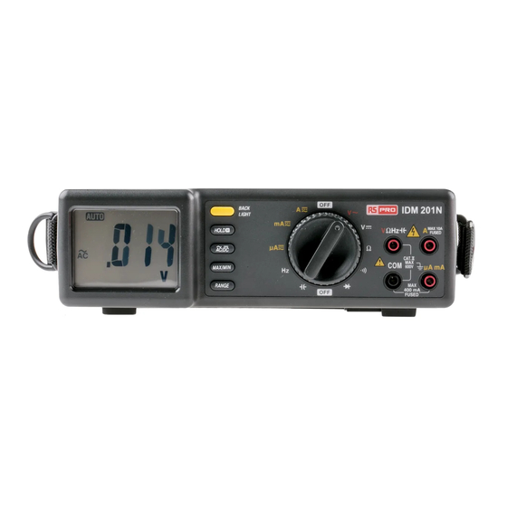 RS PRO IDM201N Instruction Manual