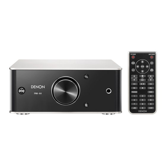 Denon PMA-60 Quick Start Manual