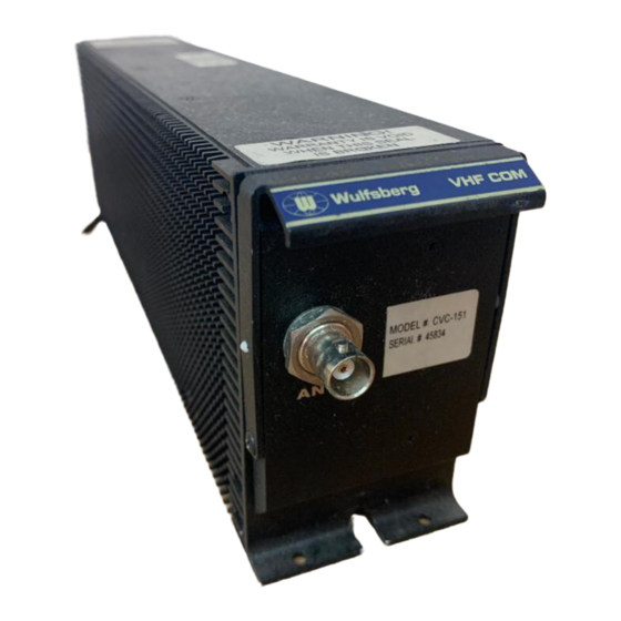 Wulfsberg Electronics COBHAM FliteLine CVC-151 Installation Manual