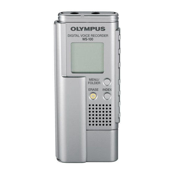 Olympus DIGITAL VOICE RECORDER WS-100 Instructions