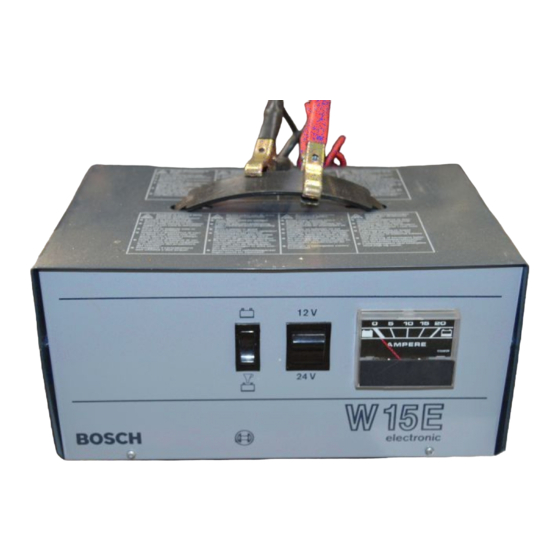 Bosch W 15 E Operating Instructions Manual