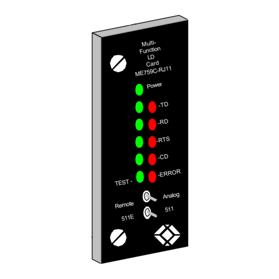 Black Box ME759C-RJ11 Quick Start Manual