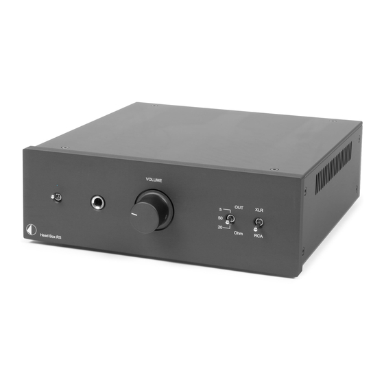 Box-Design Pro-Ject Head Box RS Instructions For Use