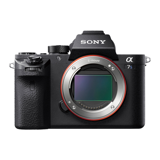 Sony Alpha 7S II Quick Start Manual