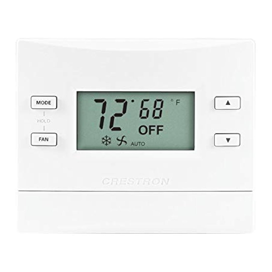 Crestron infiNET EX CHV-TSTATEX-FCU Quick Start Manual
