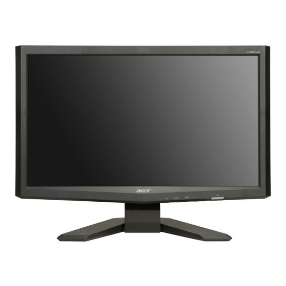 Acer X193HQ Manual