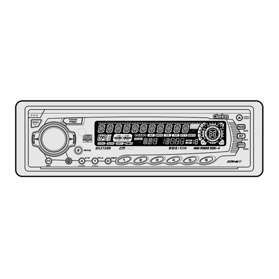 Clarion DXZ728R Owner's Manual