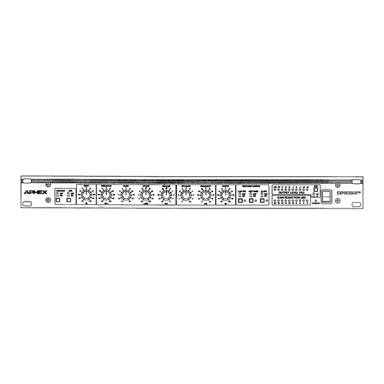 Aphex Expressor 651 Operating Manual