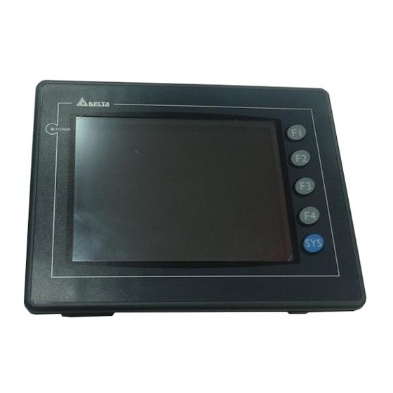 delta DOP-A series Touch Panel HMI Manuals