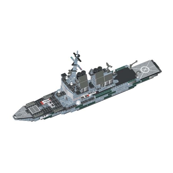 Mega Bloks PROBUILDER NAVY DESTROYER 3708 Assembly Instructions Manual