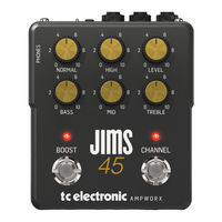 TC Electronic Celestion JIMS 45 PREAMP Quick Start Manual