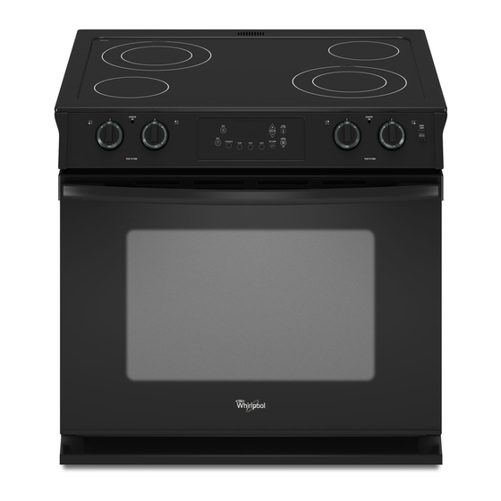 Whirlpool Drop-In Electric Range Installation Instructions Manual