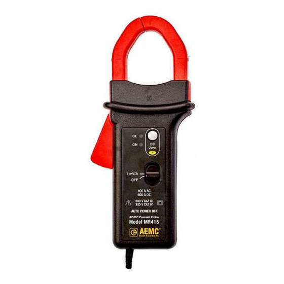 Chauvin Arnoux AEMC INSTRUMENTS MR415 User Manual