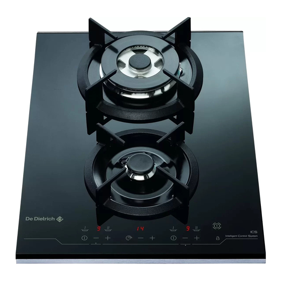 DeDietrich DTG1008 Series Manual For Installation And Use