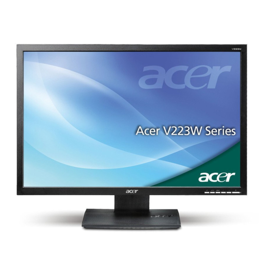 Acer B223WL User Manual