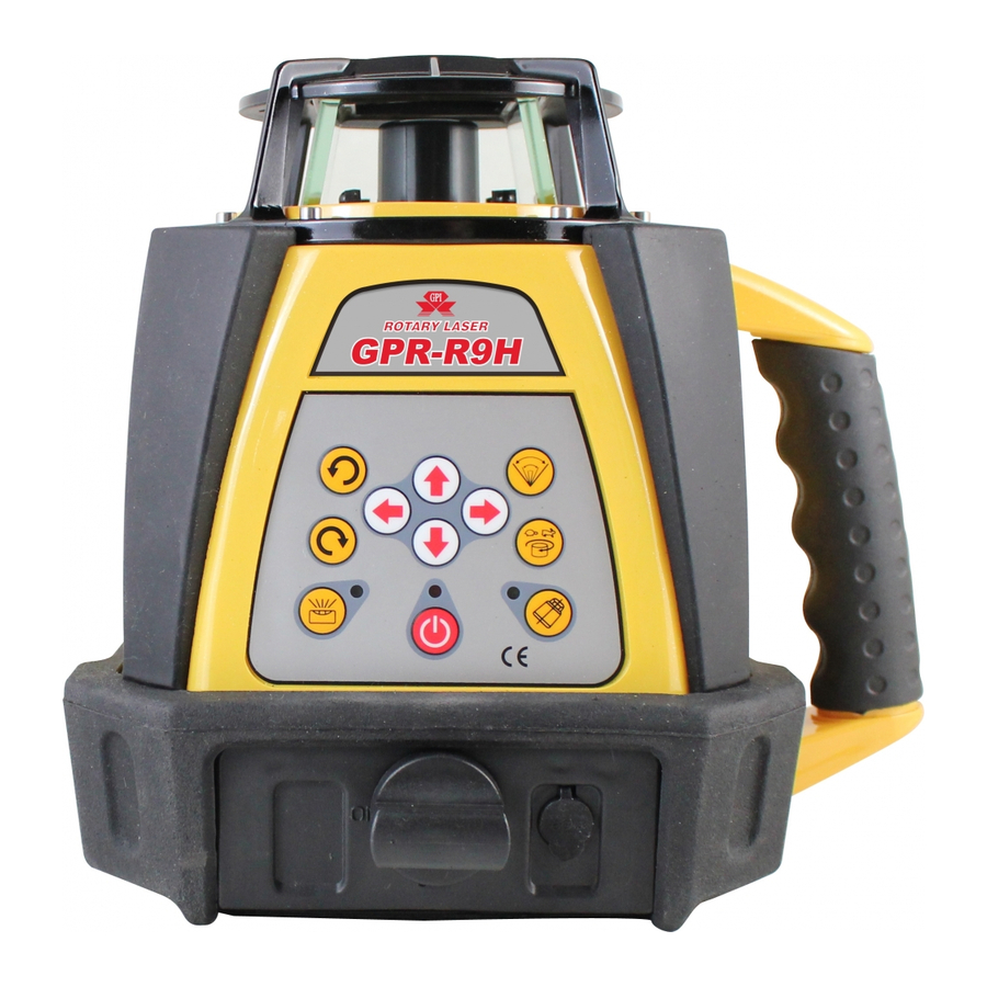 GPI GPR-R9H Rotary Laser Level Manuals