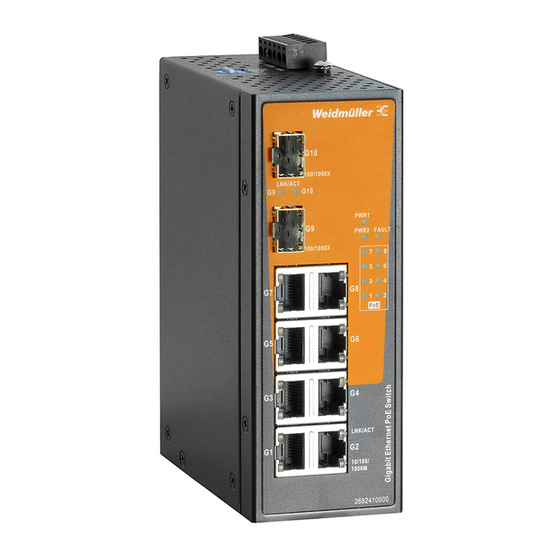 Weidmüller IE-SW-EL10-8GTPoE-2GESFP Hardware Installation Manual