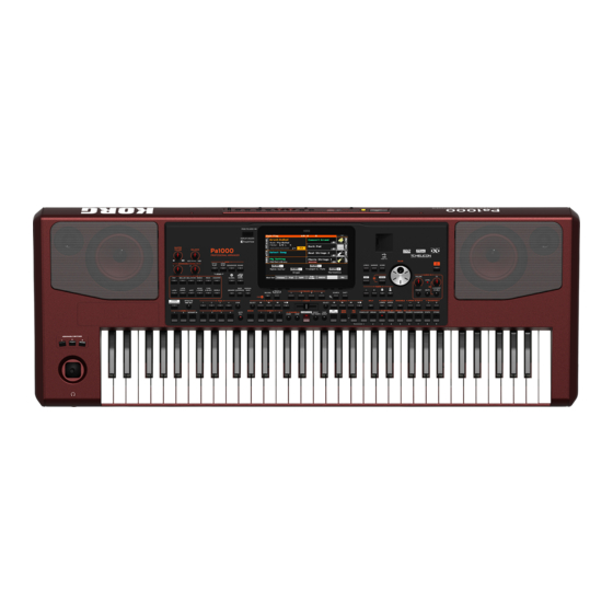 Korg Pa1000 Manual