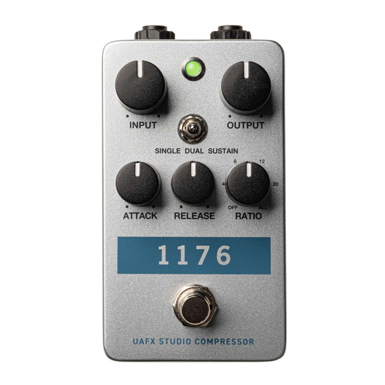 Universal Audio Studio Compressor UAFX 1176 Manual