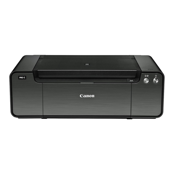 Canon PIXMA PRO-1 Network Setup Manual