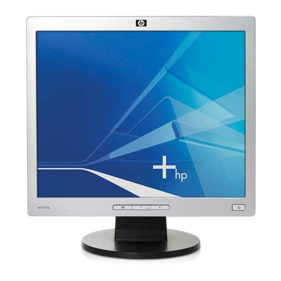 HP 17-inch L1706 LCD Monitor Manuals