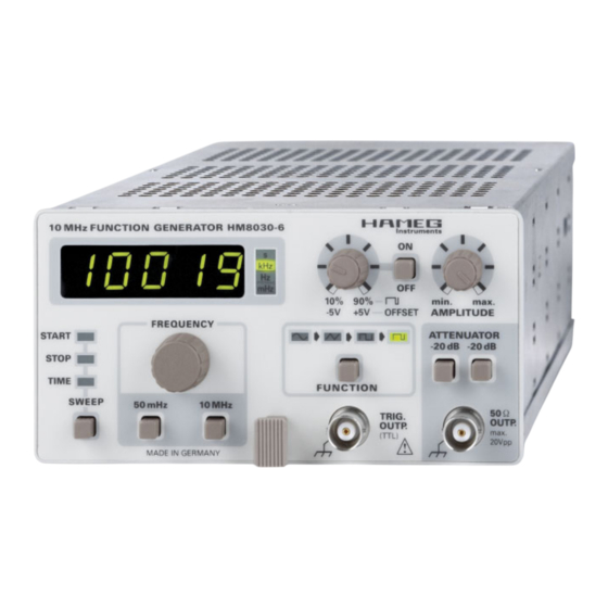 Hameg HM8030-6 Manual
