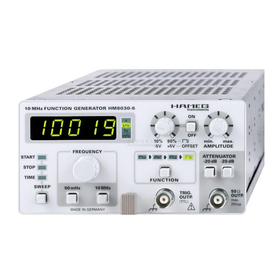 Hameg HM8030-6 Manual