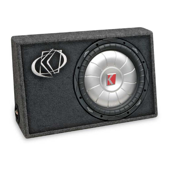 Kicker TCVT104 Owner's Manual