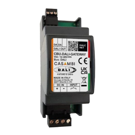 DALCNET CBU-DALI-GATEWAY Device Manual