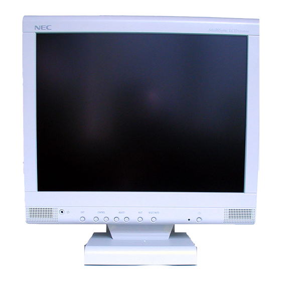 NEC MultiSync LCD1550ME Manuals