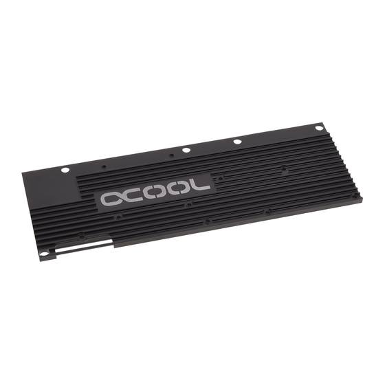 Alphacool NexXxoS GPX-Quadro M01 Instruction Manual