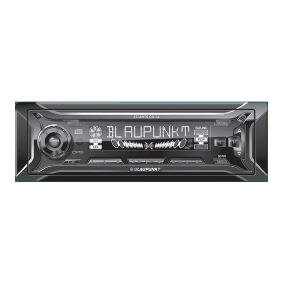 Blaupunkt Venice Beach CD34 Operating And Installation Manual