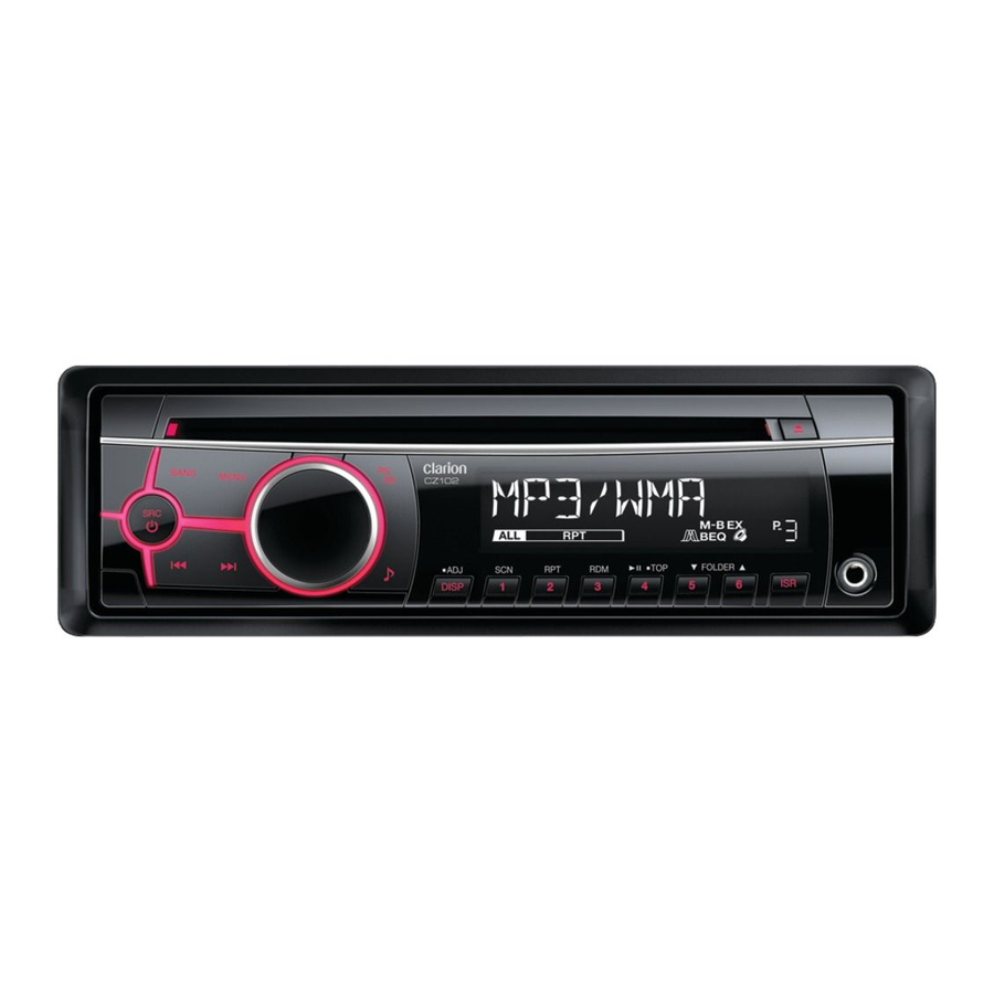 Clarion CZ102 Owner's Manual