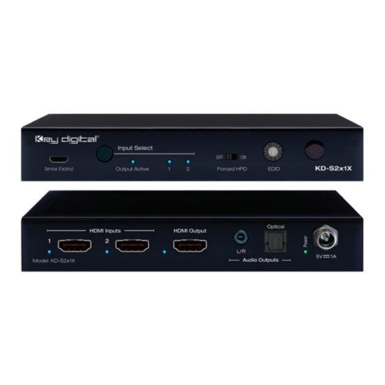 Key Digital KD-S2x1X Operating Instructions Manual