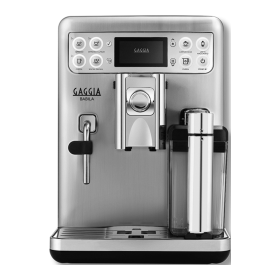 User Manuals: Gaggia Milano BABILA Espresso Machine