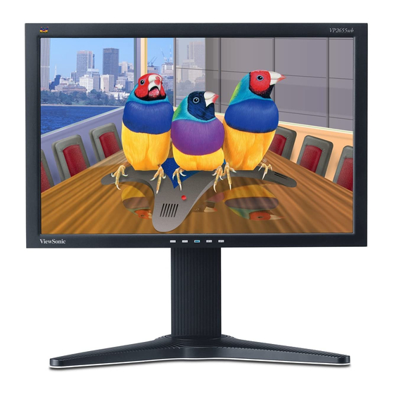ViewSonic VP2655WB - 26" LCD Monitor Specification Sheet