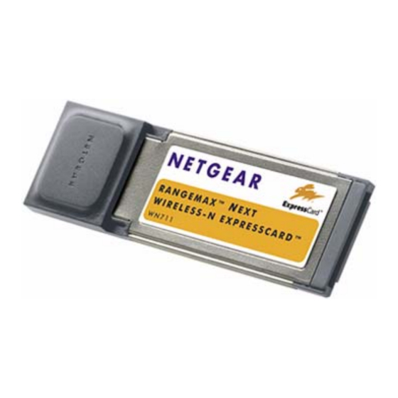 NETGEAR RangeMax NEXT WN711 Installation Manual