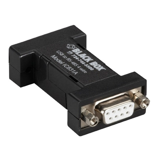 Black Box IC830A Quick Start Manual