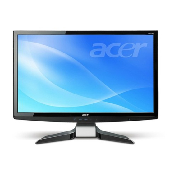 Acer P244W Quick Start Manual