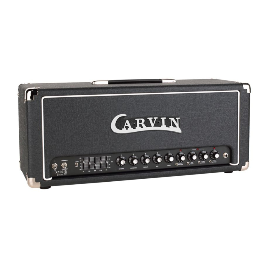 Carvin X-100B - Tube Guitar Amplifier Manual
