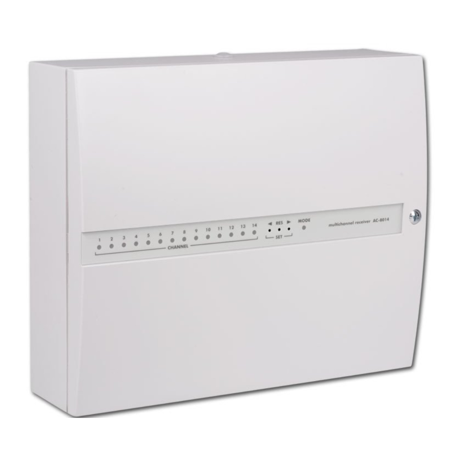 Jablotron AC-8014, AC-814 - Receiver Manual
