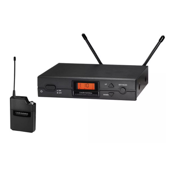 Audio Technica ATW-2120b Installation And Operation Manual