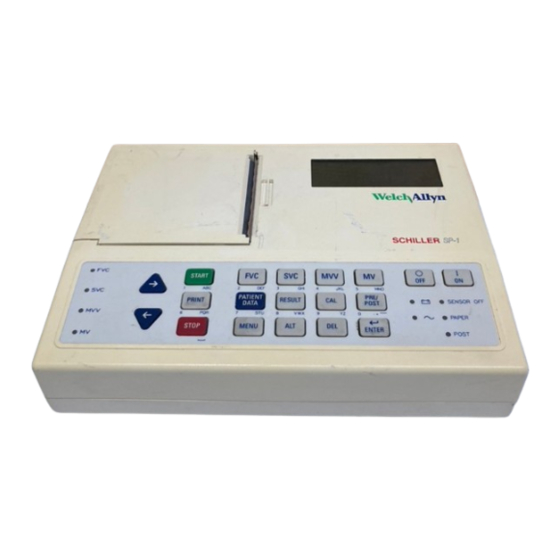 Welch Allyn Schiller SP-1 User Manual
