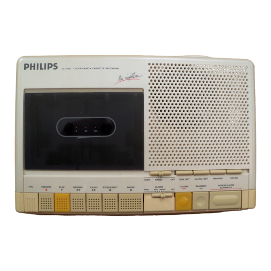 Philips D 3700 Vintage Clock Radio Manuals